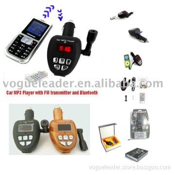 bluetooth car mp3 player with FM transmitter, car mp3 player with bluetooth(512MB-4GB memory built in )